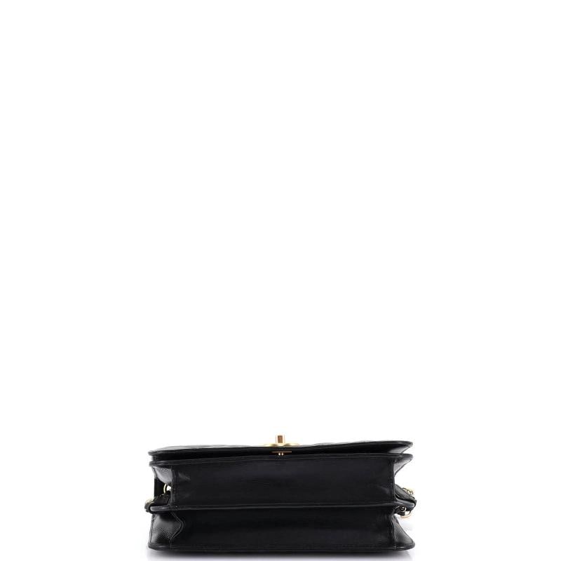 Chanel CC Side Chain Full Flap Bag Quilted Calfskin Medium - 4