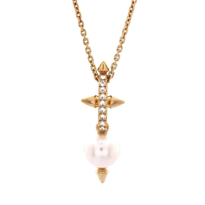 Tiffany & Co. x Pharrell Williams Titan Pendant Necklace 18K Yellow Gold: Condition: Pre-owned - Good,Brand: Tiffany & Co.,Main Stone: Diamond,Metal: 18K Yellow Gold,Metal Purity: 18K,Style: Pendant,Type: Necklace,Color: Yellow Gold,Material: 18K Yellow Gold, Diamond, Pearl