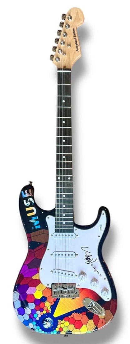 Matt Bellamy Signed Guitar Custom Graphics JSA COA Muse Uprising Starlight - 2