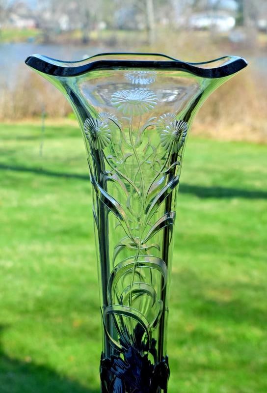 Rare Gorham Authentic Sterling Silver and Engraved Glass Vase, Circa1900 - 3