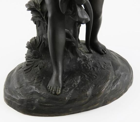 Impressive Mid/Late 1800s French Bronze Statue of Cupid Stringing His Bow - 7