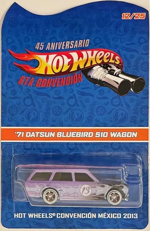 DATSUN BLUEBIRD 510 WAGON Mexico 2013 Convention Hot Wheels Car #23/25: Condition: New: A brand-new, unused, unopened, undamaged item (including handmade items). ,Autographed: No,Vehicle Make: Datsun,Vehicle Type: Car,Color: Purple,Material: diecast,Scale: 1:64,5,Age Leve