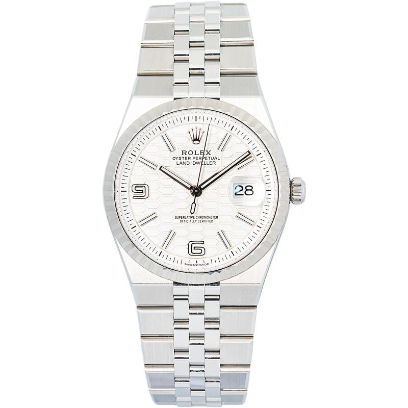 Rolex Land-Dweller 127234 2026 w/B&P MINT SS Jubilee White Dial Auto Men's 36mm: Condition: Pre-owned - Good: This item has been gently used but is in good condition. It might have a few signs of wear, like light scratches or tarnishing.. ,Brand: Rolex,REFERENCE: 127234,Movement: 