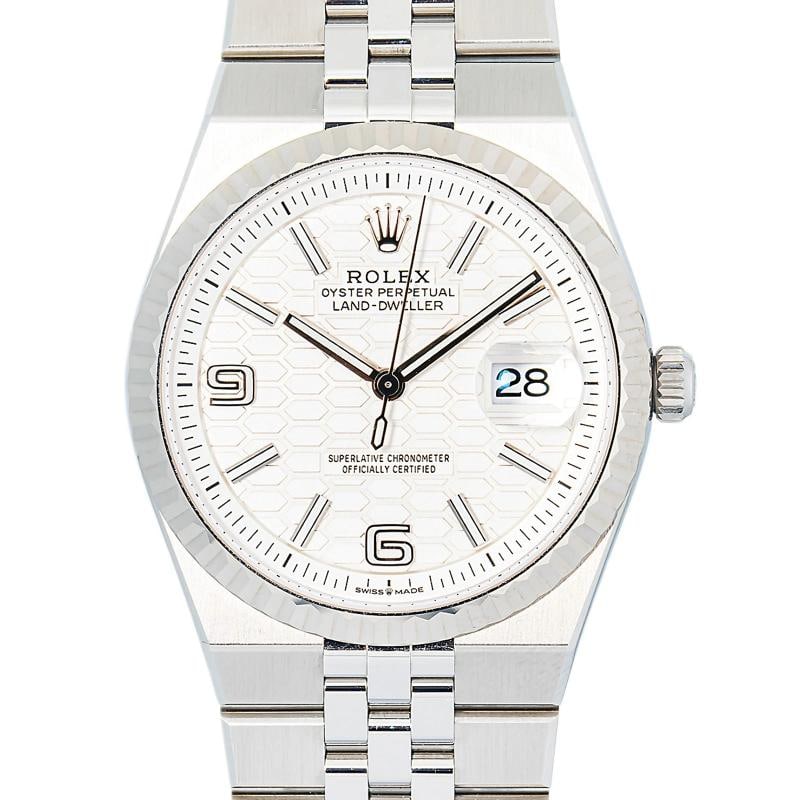 Rolex Land-Dweller 127234 2026 w/B&P MINT SS Jubilee White Dial Auto Men's 36mm - 2