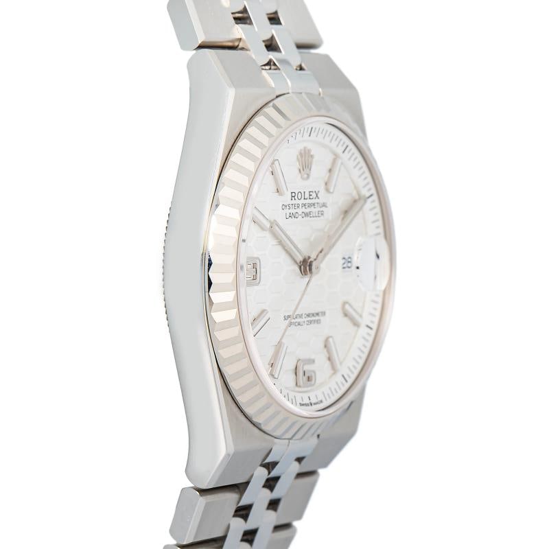 Rolex Land-Dweller 127234 2026 w/B&P MINT SS Jubilee White Dial Auto Men's 36mm - 4