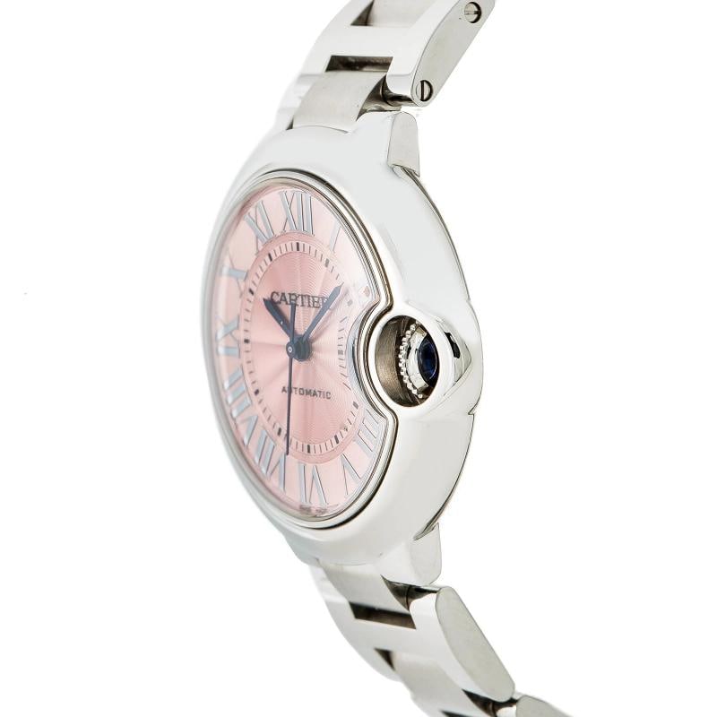 Cartier Ballon Bleu 3489 W6920100 Auto Pink Dial 2017 Papers Women's Watch 33MM - 2