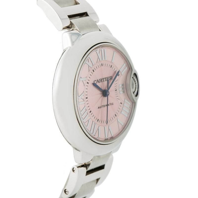 Cartier Ballon Bleu 3489 W6920100 Auto Pink Dial 2017 Papers Women's Watch 33MM - 3