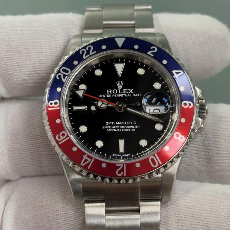 2025 CPO Rolex GMT Master II Pepsi 16710BLRO 40mm Red Blue Bezel Steel Box Card - 2