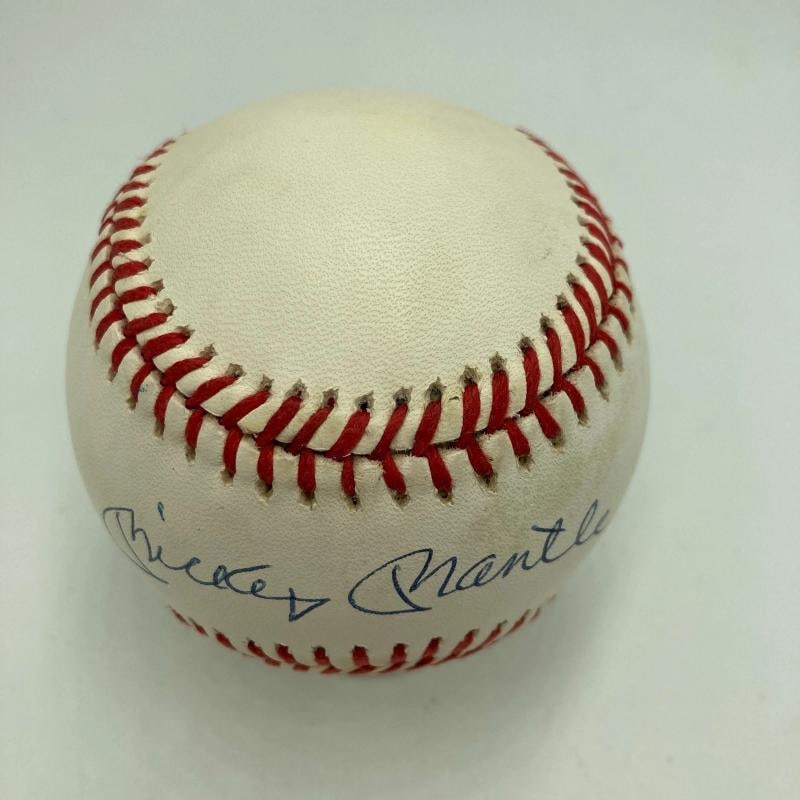 Mickey Mantle Signed American League Baseball PSA DNA Graded 10 GEM MINT - 3