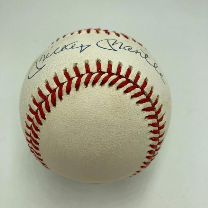 Mickey Mantle Signed American League Baseball PSA DNA Graded 10 GEM MINT - 4