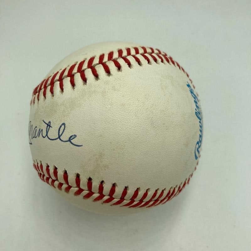 Mickey Mantle Signed American League Baseball PSA DNA Graded 10 GEM MINT - 6