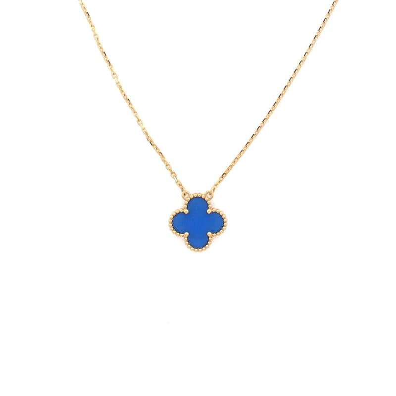 Van Cleef & Arpels Vintage Alhambra Pendant Necklace 18K Yellow Gold and Agate: Condition: Pre-owned - Good,Brand: Van Cleef & Arpels,Main Stone: Agate,Metal: 18K Yellow Gold,Metal Purity: 18K,Style: Pendant,Type: Necklace,Color: Yellow Gold,Material: 18K Yellow Gold, Agate