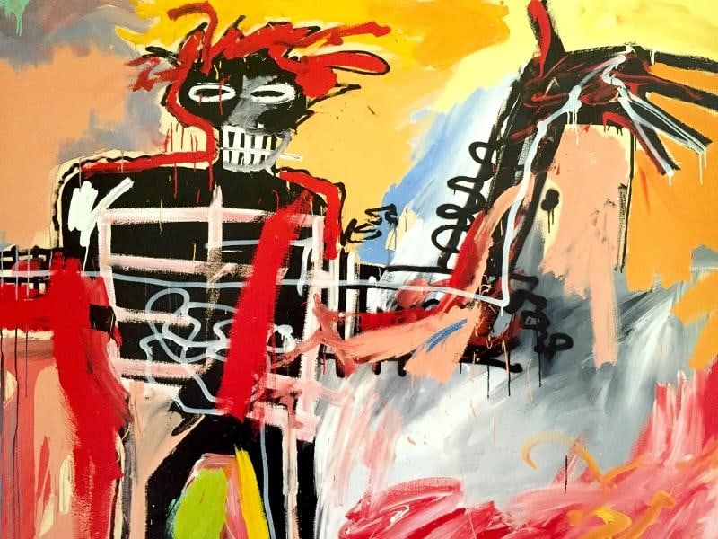 JEAN MICHEL BASQUIAT RARE LITHOGRAPH PRINT " BOY&DOG IN A JOHNNYPUMP " 1982 - 8