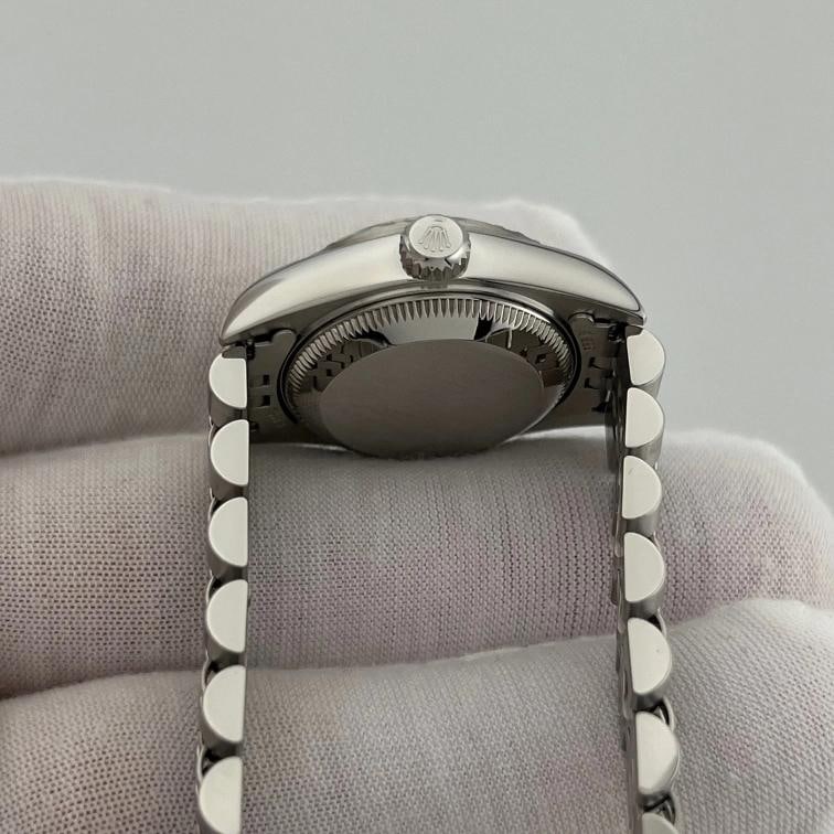 Rolex Oyster Perpetual Lady Date 69240 26mm White Roman Dial Steel Service Paper - 5