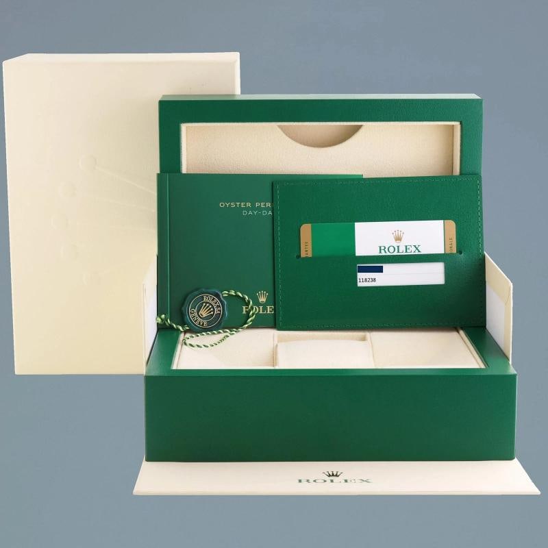 2017 PAPERS MINT Rolex President Day Date Yellow Gold 118238 Meteorite Watch - 7