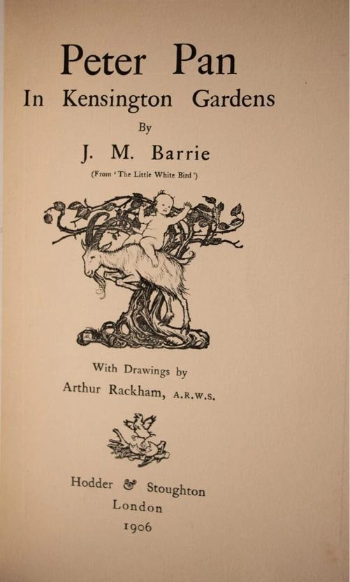1906 Peter Pan In Kensington Gardens by J M Barrie 1stED Bayntun Binding Rackham - 9