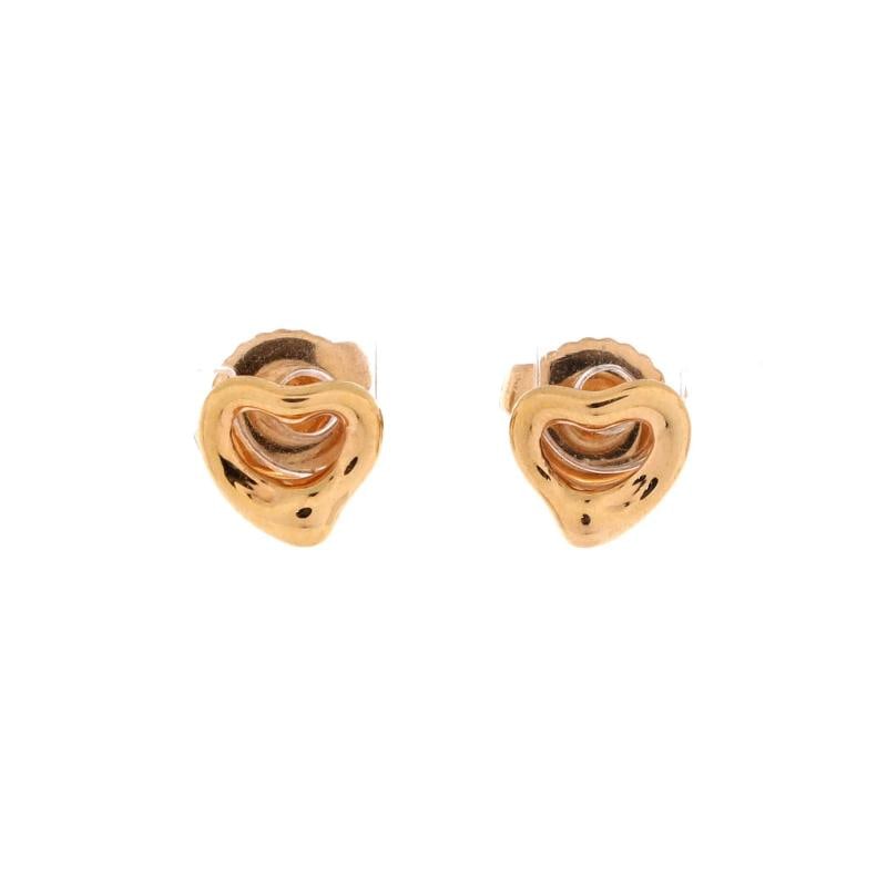 Tiffany & Co. Elsa Peretti Open Heart Earrings 18K Rose Gold 7mm: Condition: Pre-owned - Good,Brand: Tiffany & Co.,Main Stone: Diamond,Metal: 18K Rose Gold,Metal Purity: 18K,Style: Earrings,Type: Earrings,Color: Rose Gold,Material: 18K Yellow Gold, 18K Rose Gold