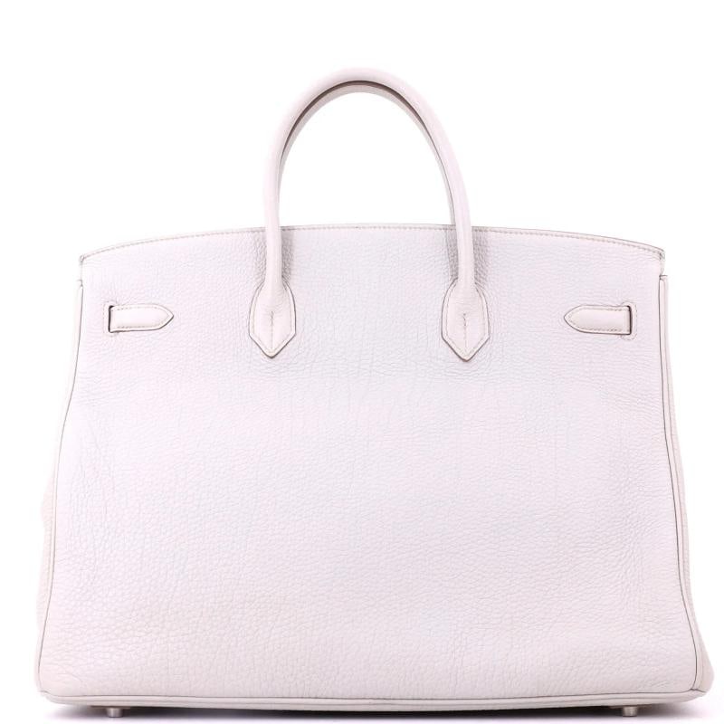 Hermes Birkin Handbag Grey Togo with Palladium Hardware 40 - 3