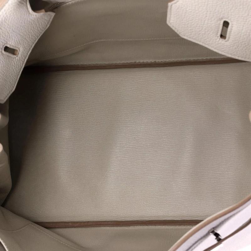 Hermes Birkin Handbag Grey Togo with Palladium Hardware 40 - 5