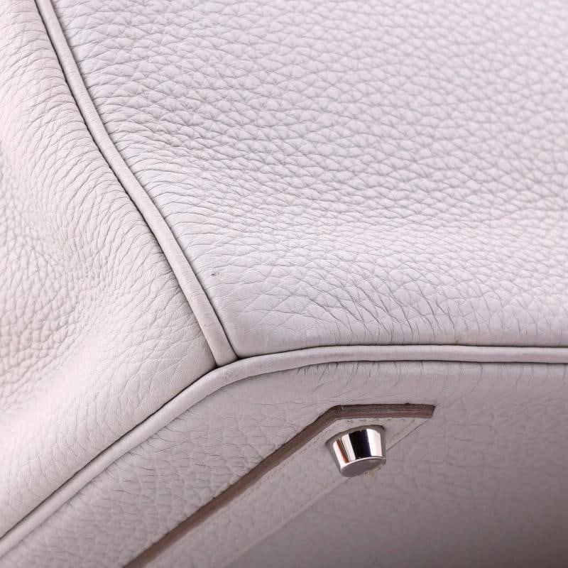 Hermes Birkin Handbag Grey Togo with Palladium Hardware 40 - 7