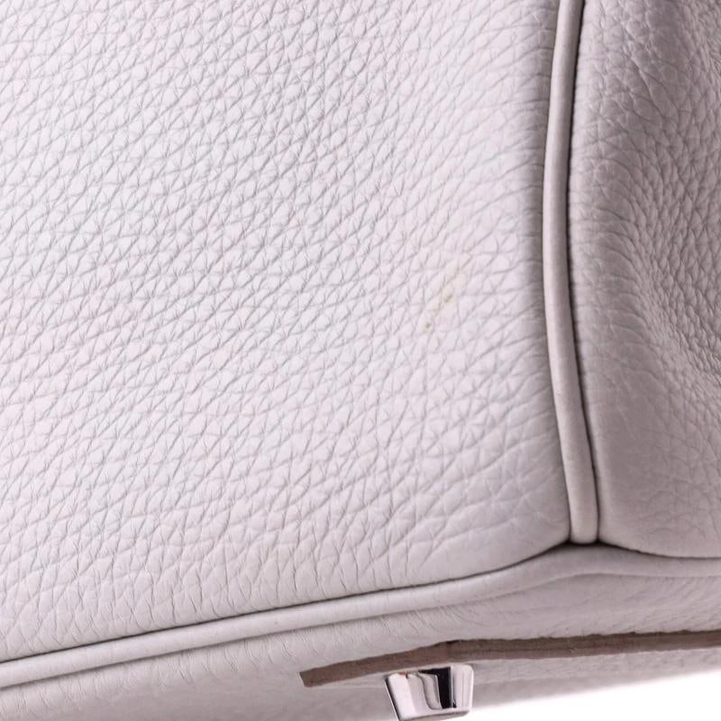 Hermes Birkin Handbag Grey Togo with Palladium Hardware 40 - 8