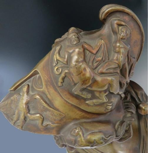 Exceptional Mid/Late 1800s French Bronze Bust of Ajax or Menelaus Trojan Hero - 6