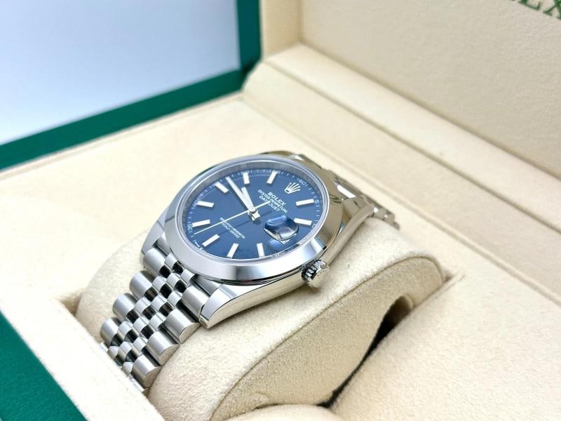 2024 Rolex Datejust 41 126300 41mm Blue Dial Stainless Steel Jubilee Box Papers - 2