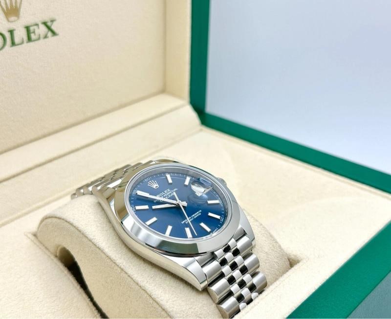 2024 Rolex Datejust 41 126300 41mm Blue Dial Stainless Steel Jubilee Box Papers - 5