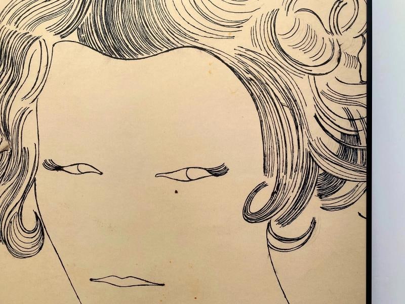 ANDY WARHOL FOUNDATION RARE DENMARK MUSEUM EXHIBITION POSTER "FEMALE HEAD" 1957 - 10