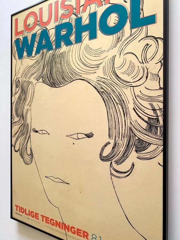 ANDY WARHOL FOUNDATION RARE DENMARK MUSEUM EXHIBITION POSTER "FEMALE HEAD" 1957 - 11