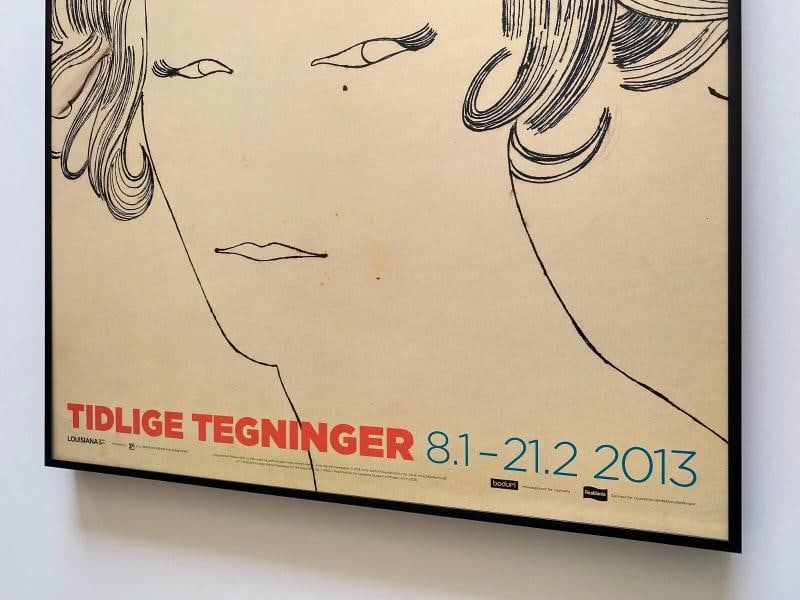 ANDY WARHOL FOUNDATION RARE DENMARK MUSEUM EXHIBITION POSTER "FEMALE HEAD" 1957 - 12