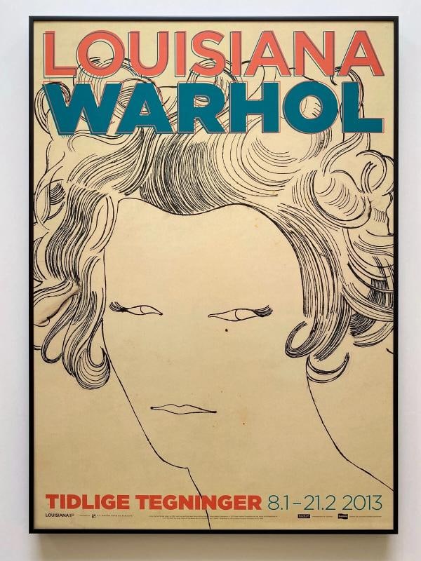 ANDY WARHOL FOUNDATION RARE DENMARK MUSEUM EXHIBITION POSTER "FEMALE HEAD" 1957 (1 of 12)