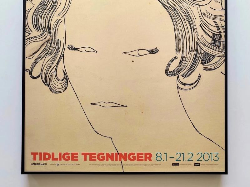 ANDY WARHOL FOUNDATION RARE DENMARK MUSEUM EXHIBITION POSTER "FEMALE HEAD" 1957 - 3