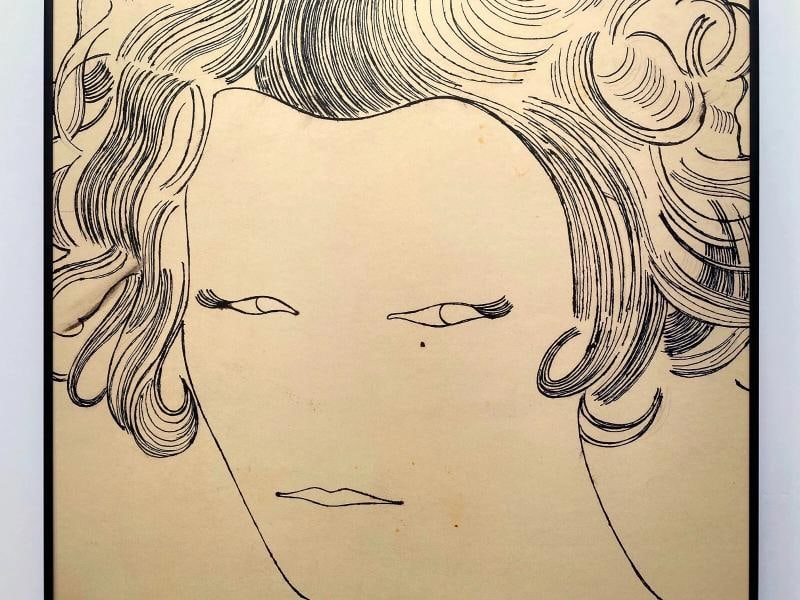 ANDY WARHOL FOUNDATION RARE DENMARK MUSEUM EXHIBITION POSTER "FEMALE HEAD" 1957 - 6