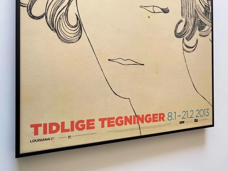 ANDY WARHOL FOUNDATION RARE DENMARK MUSEUM EXHIBITION POSTER "FEMALE HEAD" 1957 - 8