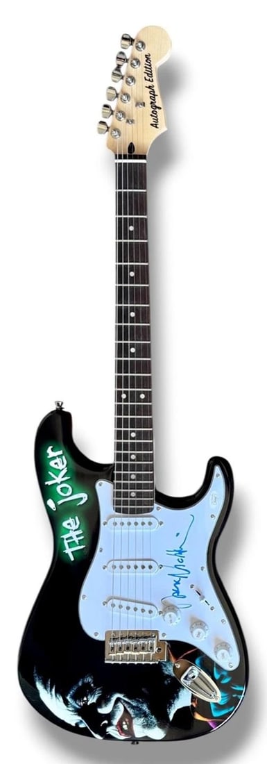 Michael Keaton & Jack Nicholson Signed Guitar Set of 2 JSA COA Batman The Joker - 7
