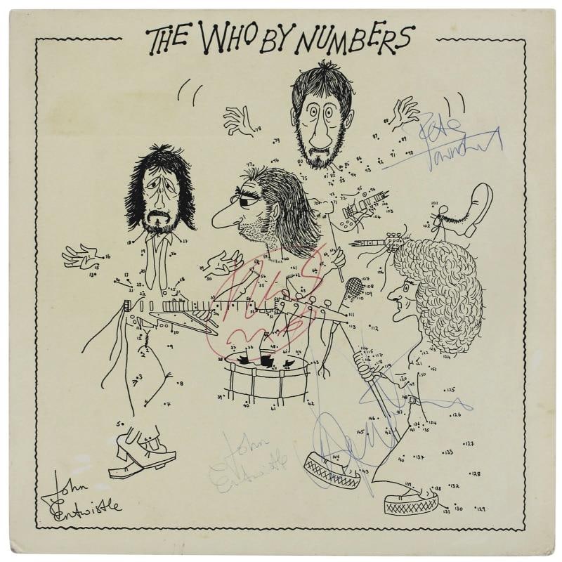 The Who (4) Moon, Entwistle, Townshend & Daltrey Signed Album Cover BAS (1 of 6)