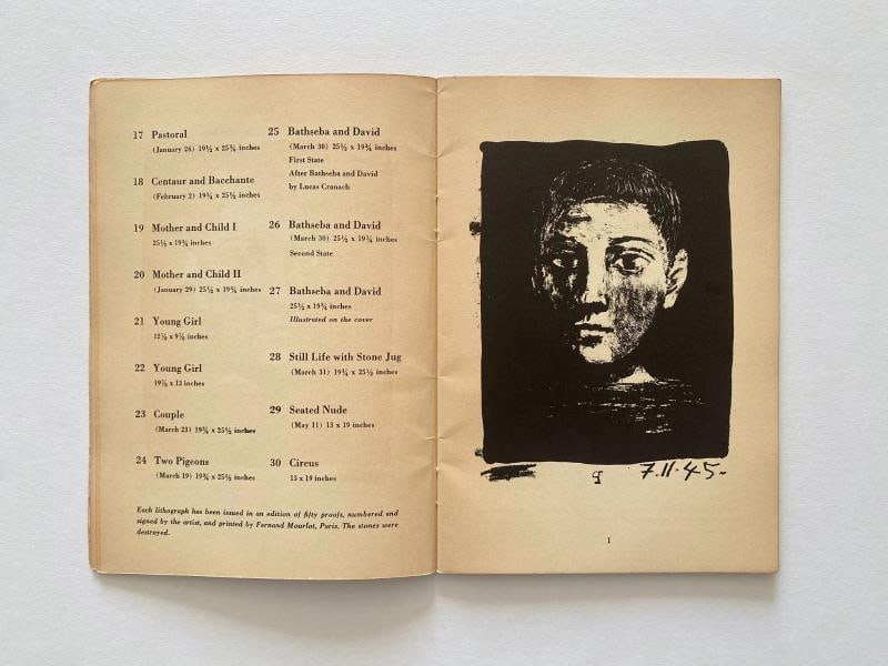 "PABLO PICASSO LITHOGRAPHS 1945-47" RARE 1947 MOURLOT LITHOGRAPH PRINT ART BOOK - 3
