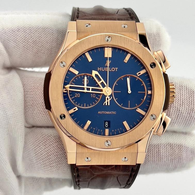 Hublot Classic Fusion Chronograph King Gold Blue 541.OX.7180.RX 18K Rose Gold - 2