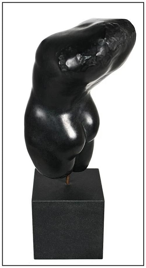 Anita Huffington Original Bronze Sculpture Dark Moonrise Female Figure Signed - 3