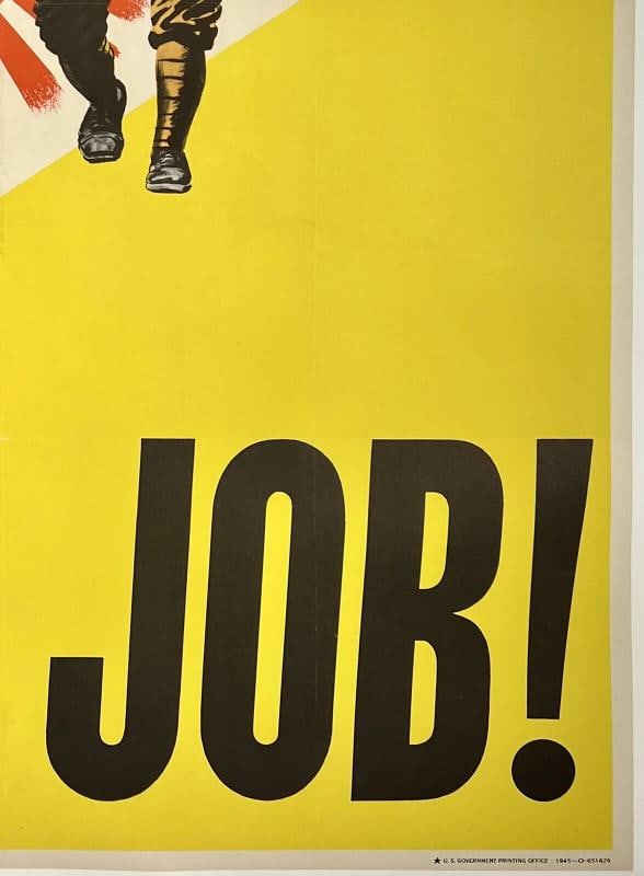Original Vintage Poster THE LITTLE JAP IS A BIG JOB! Propaganda USA WWII LINEN - 5