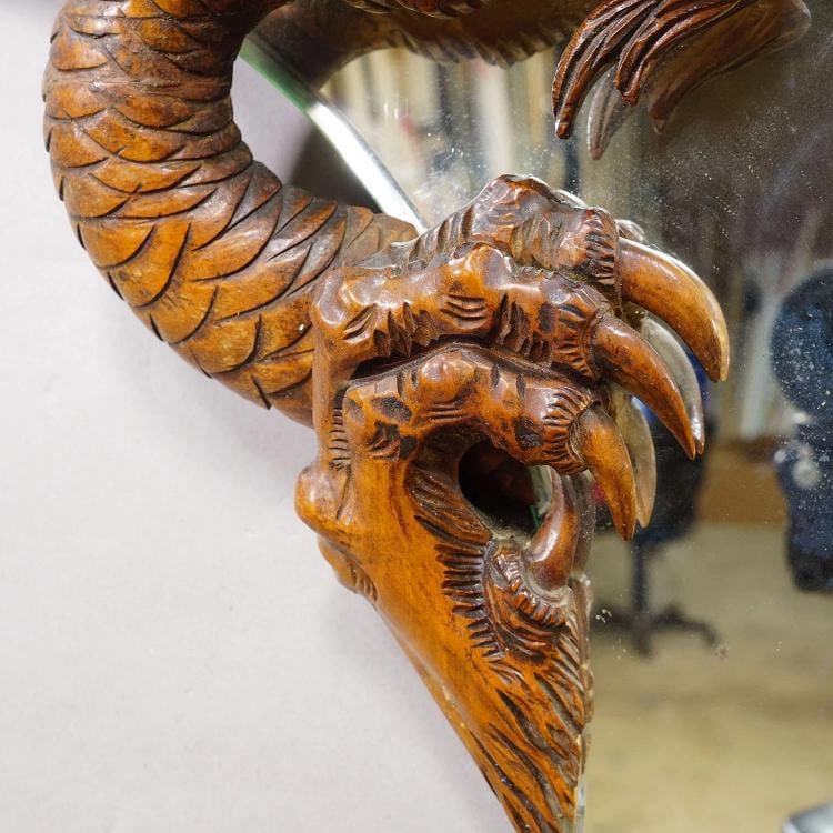 Victorian Mirror with Carved Dragon attr. to Gabriel Viardot ca. 1880 - 3