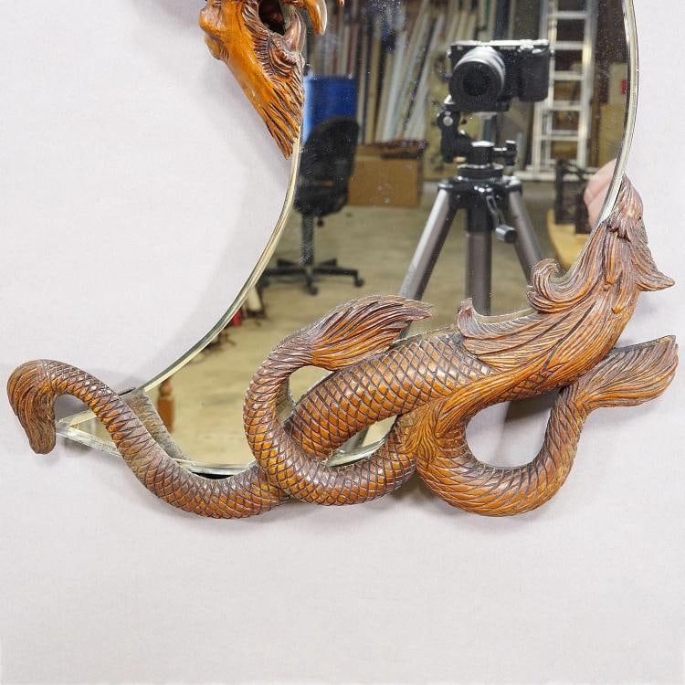 Victorian Mirror with Carved Dragon attr. to Gabriel Viardot ca. 1880 - 5