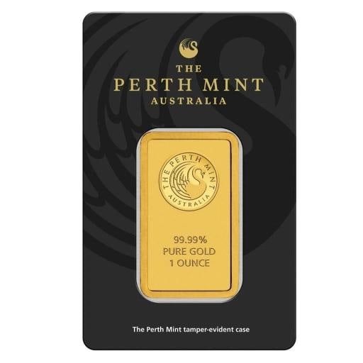 1 oz Perth Mint Gold Bar (In Assay) .9999 Gold Bullion Bar #A741: Materials sourced from: Australia,Country of Origin: Australia,Serial Number: Random,Shape: Bar,Brand/Mint: The Perth Mint,Precious Metal Content: 1 oz,Fineness: 0.9999,Composition: Gold,Precious Meta