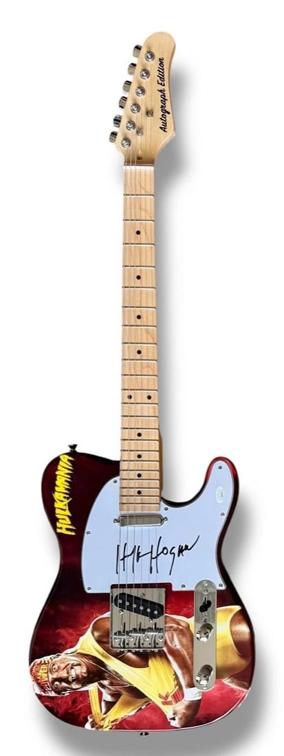 Hulk Hogan Signed Guitar Custom Graphics JSA COA Hulkamania - 3