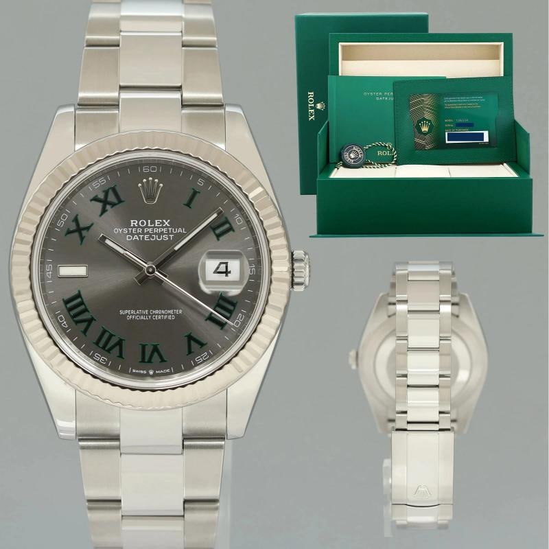 2026 NEW PAPERS Rolex DateJust 41 Wimbledon Dial Fluted Oyster Band 126334 Watch: Condition: New with box and papers: This item is brand new and has never been worn. It still has the original packaging. ,Brand: Rolex,Department: Men,Type: Wristwatch,UPC: Does Not Apply,Country of O