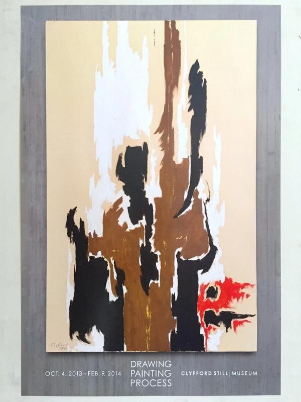 CLYFFORD STILL ABSTRACT EXPR RARE LITHOGRAPH PRINT EXHBTN POSTER " PH -23 " 1944 - 7