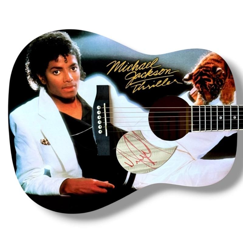 Michael Jackson Signed Guitar Custom Graphics COA Thriller Billie Jean Jackson 5: Industry: Music,Signed: Yes,Autograph Authentication: Archive Authentics COA,Object Type: Guitar & Guitar Pick,Original/Reproduction: Original,Country of Origin: United States Signer: Michael Jackson 