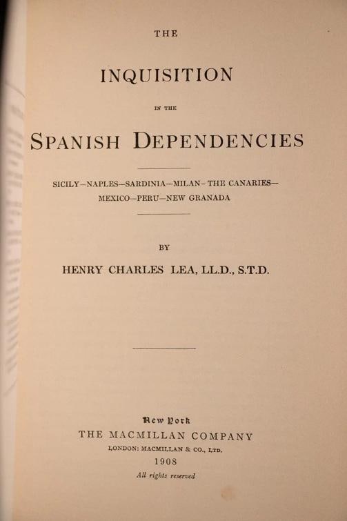 Henry Charles Lea / 1906 History of the Inquisition of Spain First Edition Fine - 10