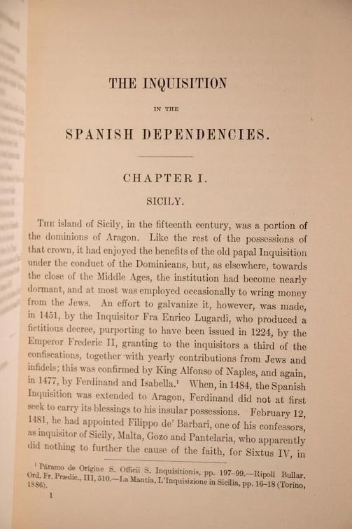Henry Charles Lea / 1906 History of the Inquisition of Spain First Edition Fine - 11